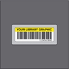 Bogstregkodeetiket 25x68/36,5x80 acetat FARVET m/print