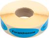 Info-etiket oval, 2-farvet 77x29 aftaglig kl�ber