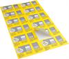 Info-etiket til AV-mappe 90x50, GUL / SORT