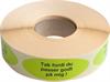 Info-etiket oval, 2-farvet 77x29 permanent kl�ber