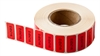 Rulleetiket 25x12. Valgfri tekst, R�D